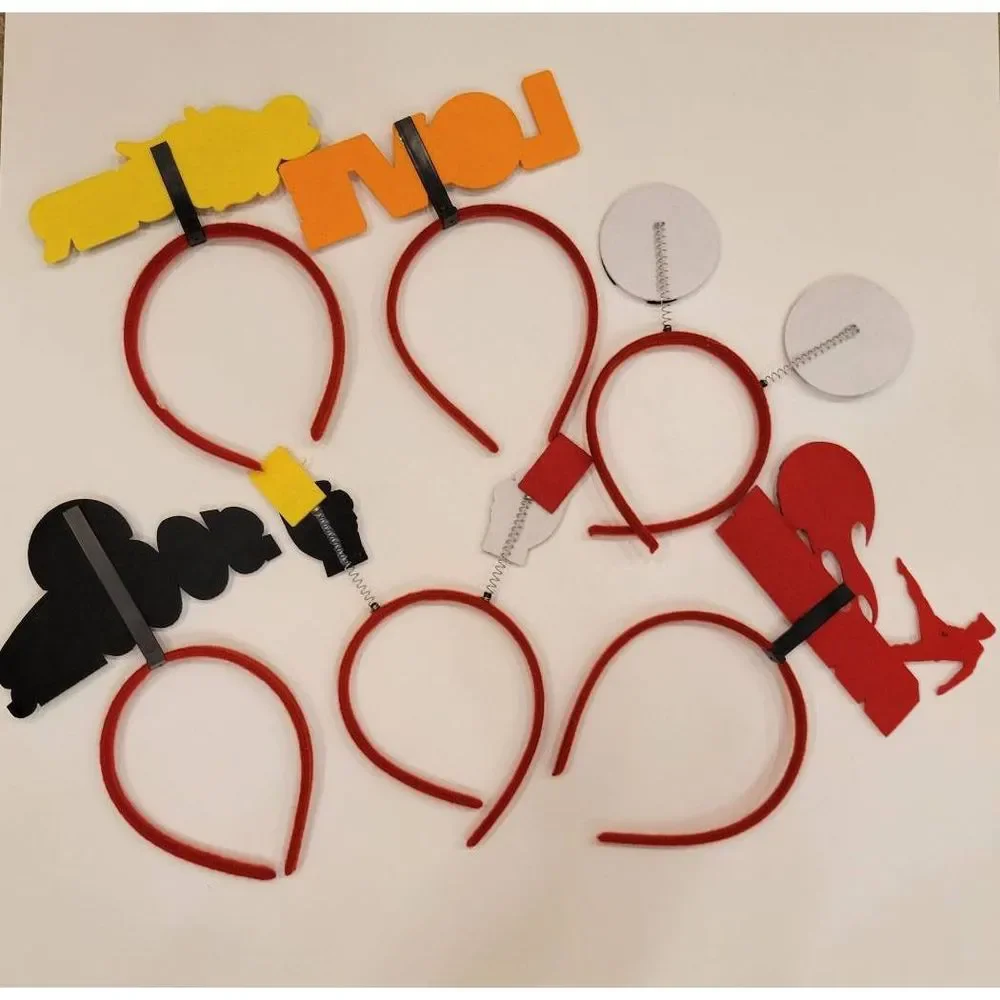 6Pcs Football Soccer Headband Hairband Party Favor Assorted